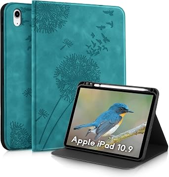 iPad A16 Case 11 inch 11th Generation2025 11 inch, Dandelion Cute Cover with Stand for Kids and Adult, Precise Cutouts for Touch ID Compatible with Apple ipad 10th Generation 2022 10.9 inch Blue