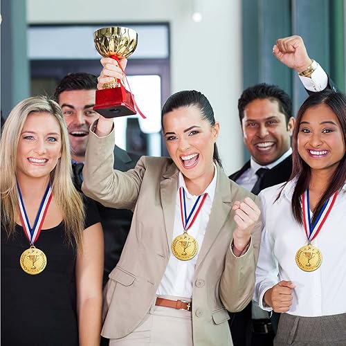 Miniatura 7 de Caydo 12 medallas ganadoras de premios con gráficos de trofeos para competiciones, deportes, fiestas para niños y adultos, 2 pulgadas