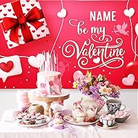 Vista 146 de Cartel de fondo personalizado para el día de San Valentín, decoración de San Valentín, letrero de vinilo con texto en inglés "Be My Valentine