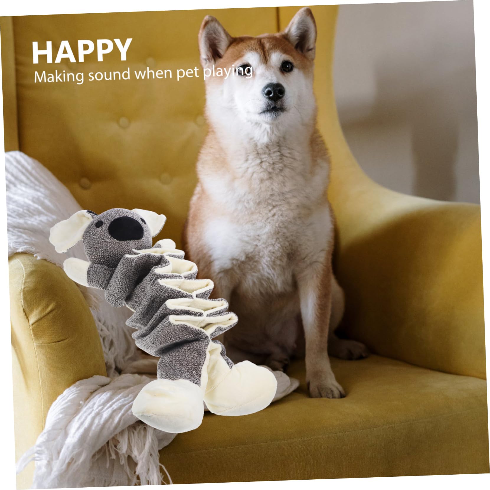 Didiseaon 2pezzi Giocattolo Per Cani Interattivo Peluche Giocattolo Squeaky Resistente Per Masticare e Giocare Compagno Per Noia e Comportamenti Distruttivi