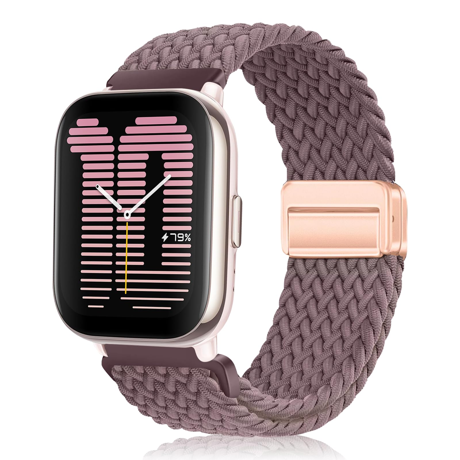 Cinturino Nylon 20mm PaceBid Per Amazfit Active 2, GTR Mini, GTS 4, Bip 3 - Traspirante, Regolabile, Nero/Rosso