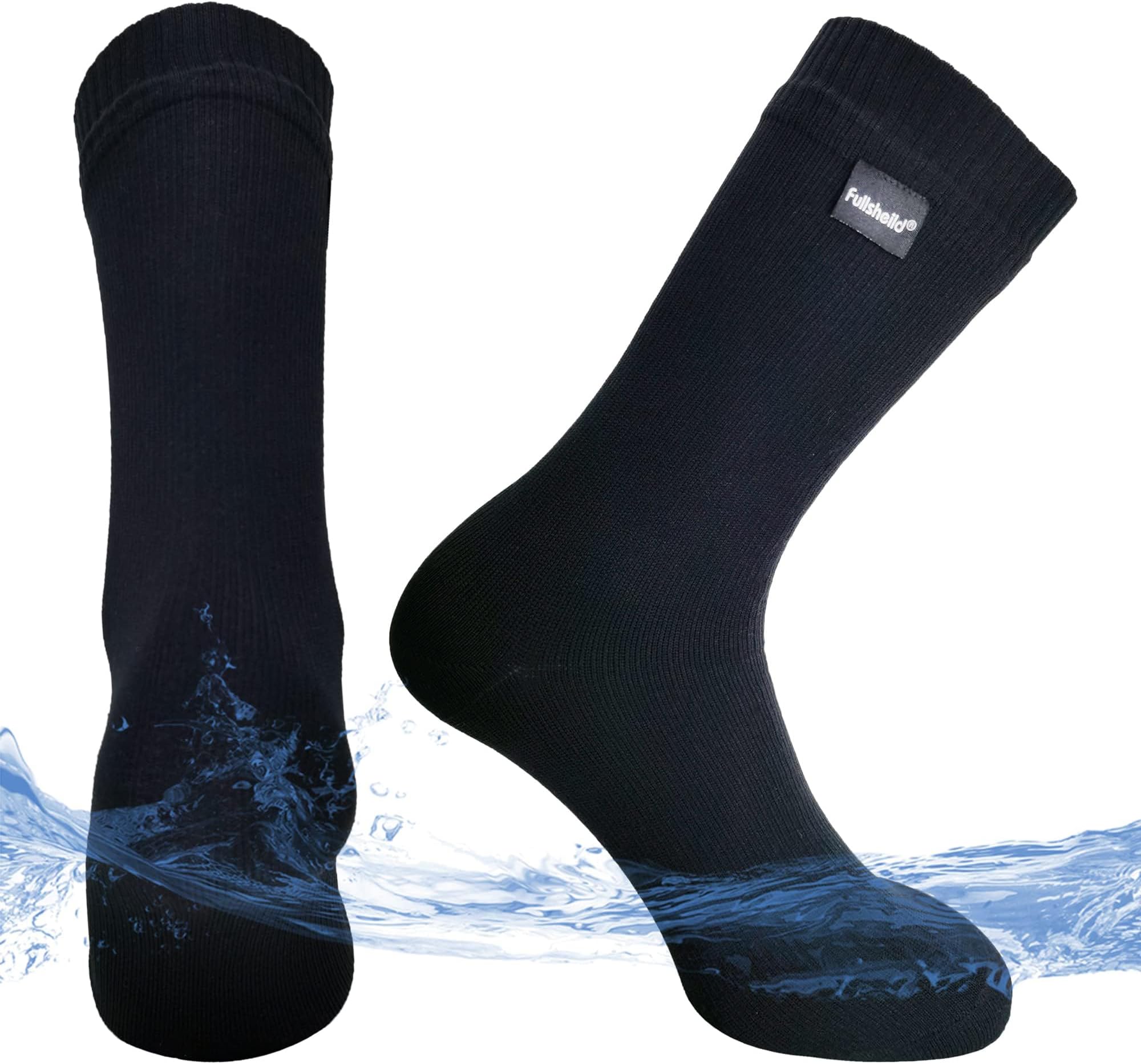 Fullsheild Menโs Waterproof Hiking Socks, Unisex Breathable Outdoor Athletic Hiking Wading Trail Running Skiing Crew Socks