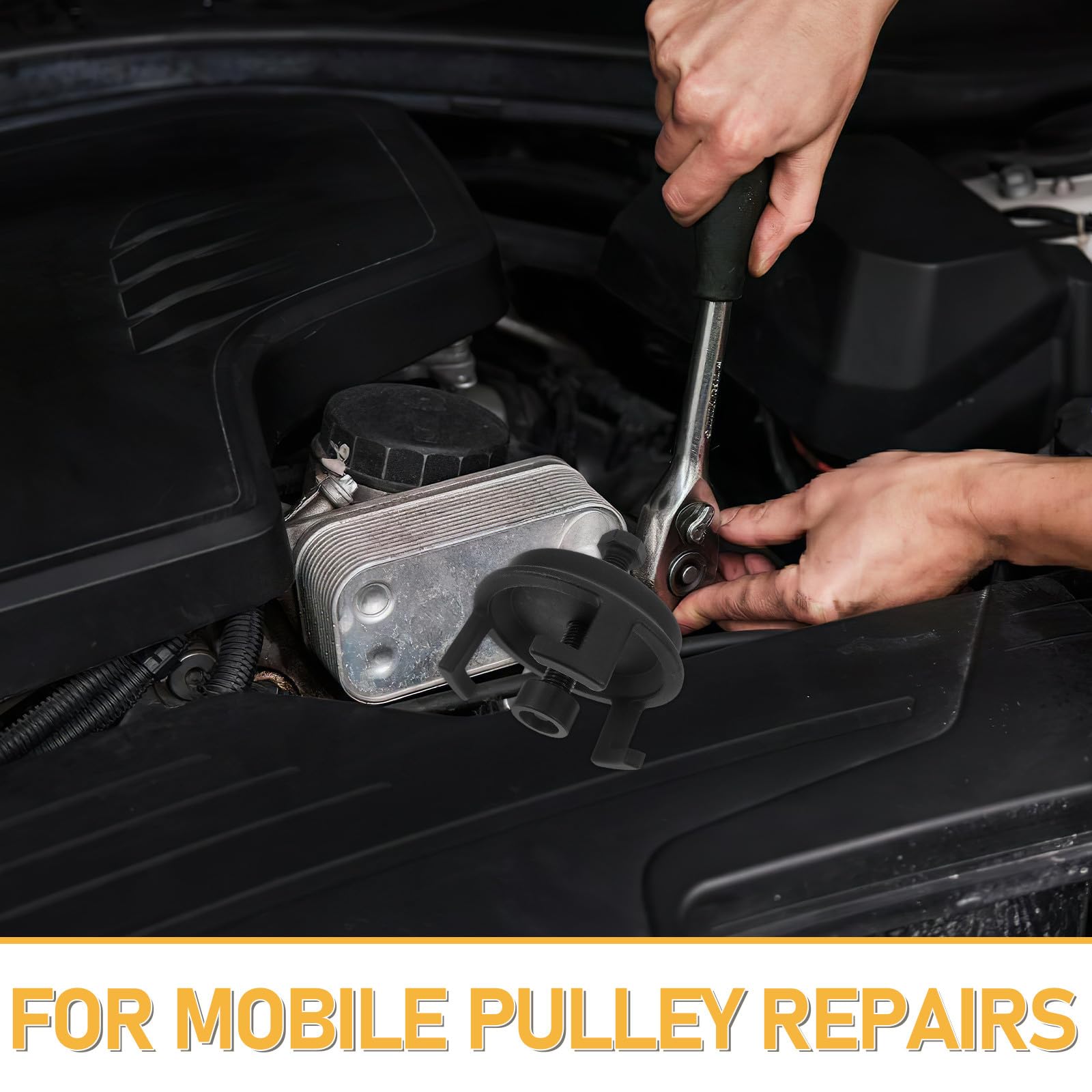 ifundom Extractor Universal de poleas de cigüeñal - Instalador y Extractor de poleas de Motor Compatible con Motores