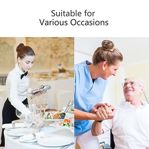 Miniatura 6 de Zonon Hair Nets - Juego de 50 piezas de malla con borde elástico invisible y alfileres en forma de U paquete individual de 197in 40 alfileres en