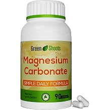 Greenshoots Magnesium Carbonate Capsules, Daily Magnesium Supplement for Adults, Gluten-Free, 90 Capsules