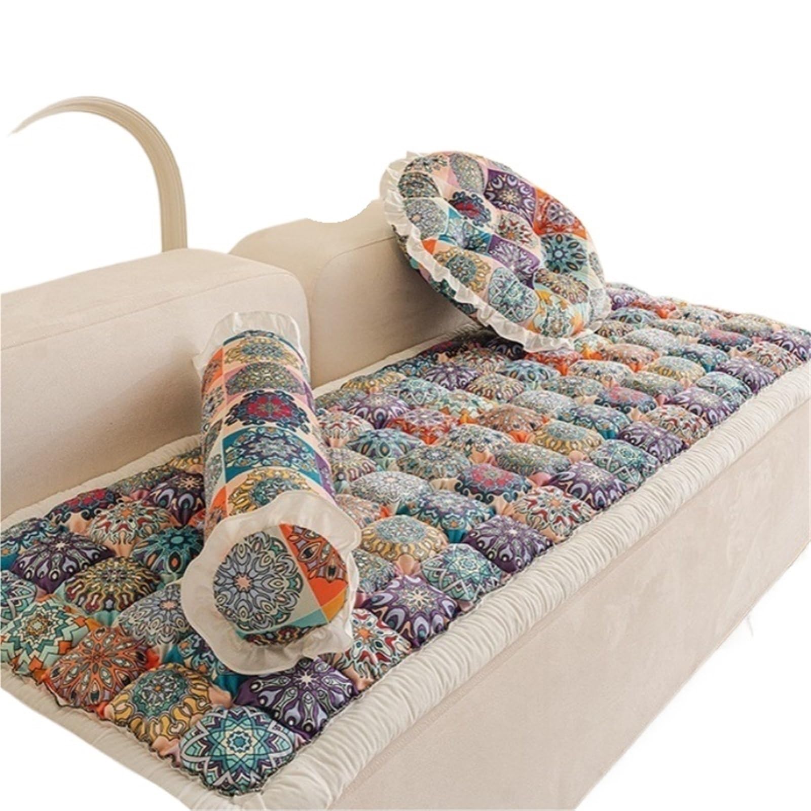 Coussin de canapé en velours tatami multifonctionnel et housse de siège antidérapante violette