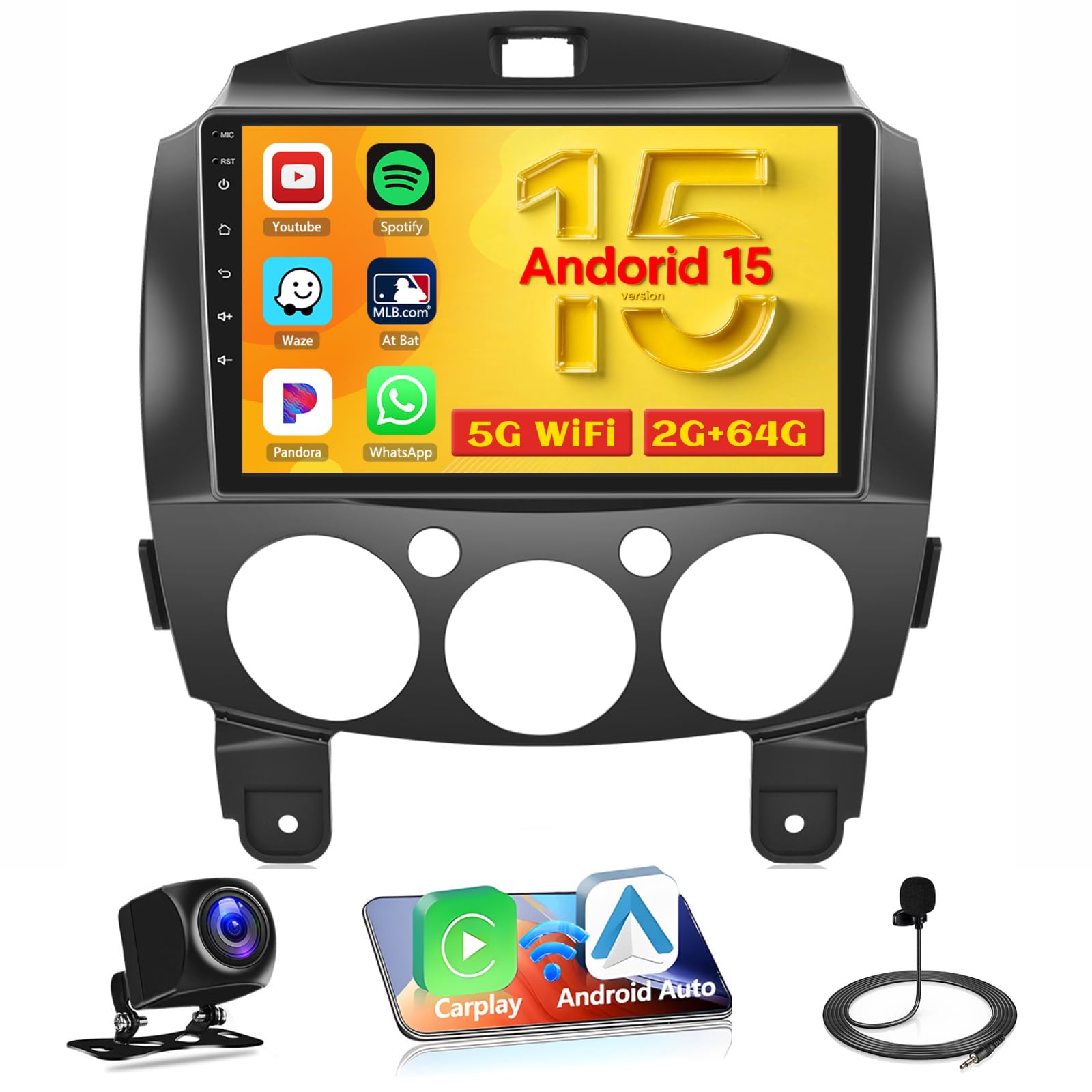 Amazon.com: [4Core 64G] Android 15 Car Stereo for 2007-2014 Mazda