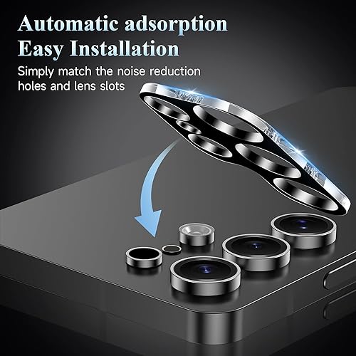 Miniatura 20 de Paquete de 4 protectores de lente de cámara para Galaxy S21 Ultra, protector de pantalla de vidrio templado 9H compatible con Samsung Galaxy S21