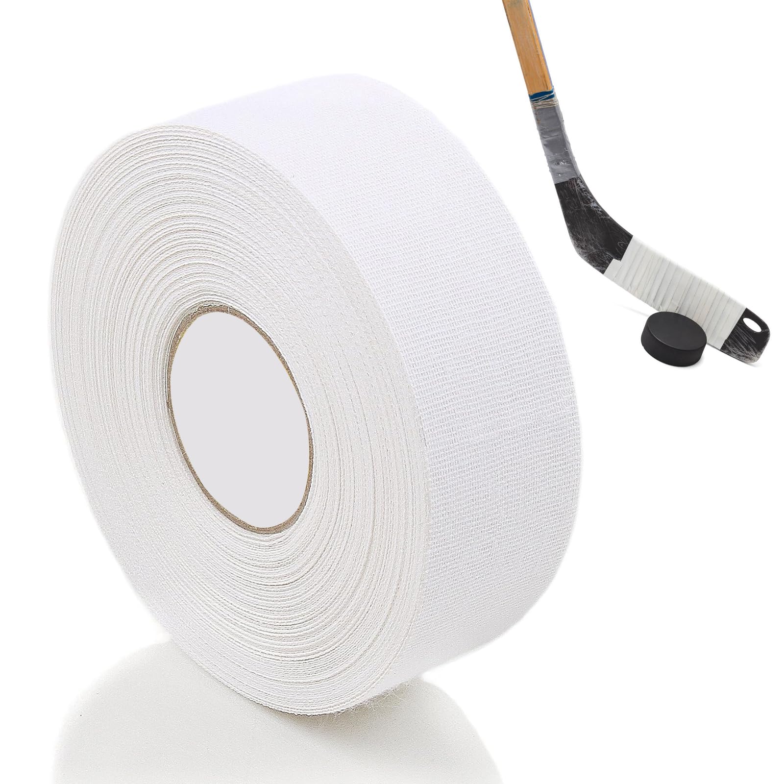 25 m x 25 mm Ruban de Tissu de Hockey, Antidérapant Tape Hockey, Autocollant Bande Raquette Badminton, Imperméable Grip Tape pour Clubs de Golf, Raquettes de Tennis, Ruban Adhésif pour le Hockey