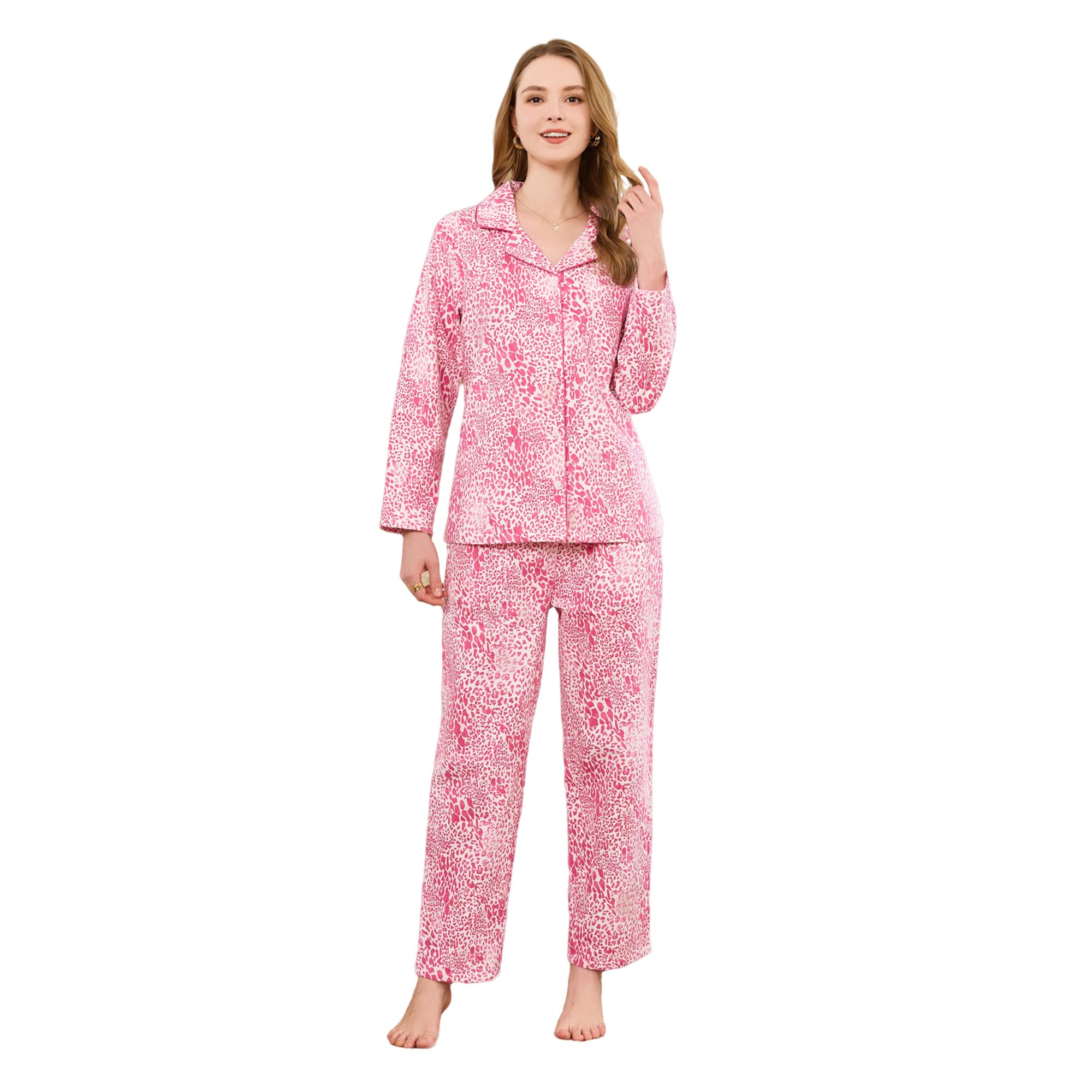HEARTNICE Womens Cotton Flannel Pajama Set