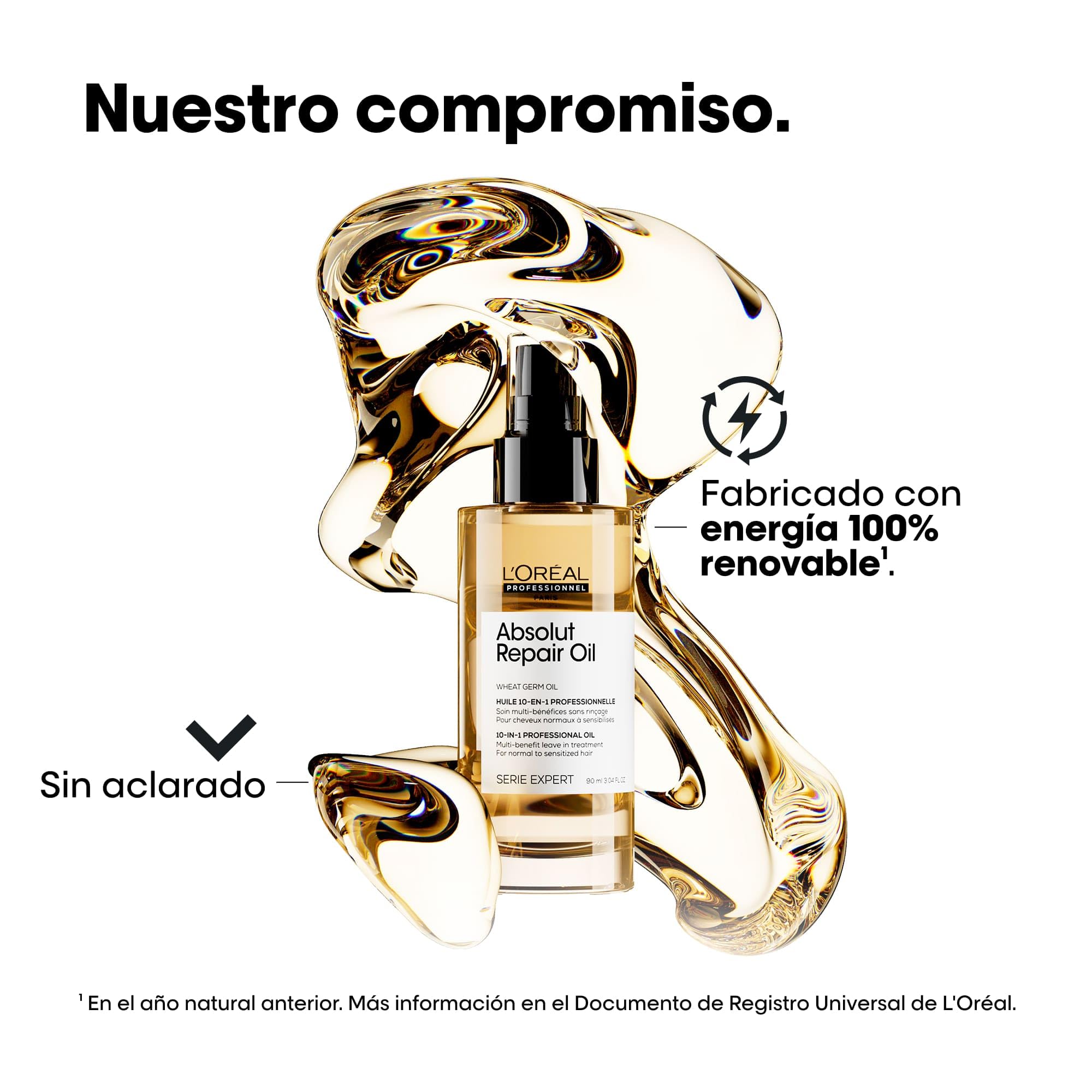 L'Oréal Professionnel Absolut Repair Aceite 10-en-1 Oil Tratamiento Reconstructor Pelo Seco Dañado 90ml
