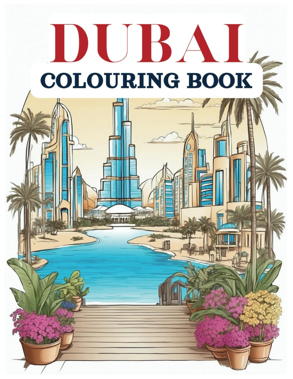 Dubai Colouring Book: Relax and Enjoy Colouring 25 Dubai Themed Landmark Illustrations (Cityscape Colouring Books)
