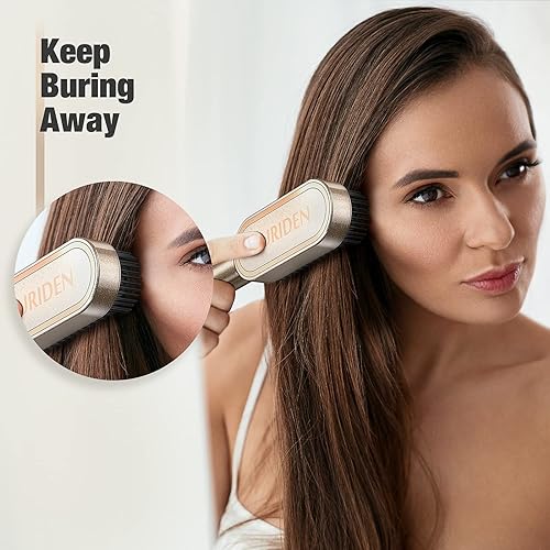 Miniatura 6 de FURIDEN Cepillo alisador alisador de cabello con cepillo caliente cepillo alisador de cabello doble iónico cepillo alisador de cabello para mujeres