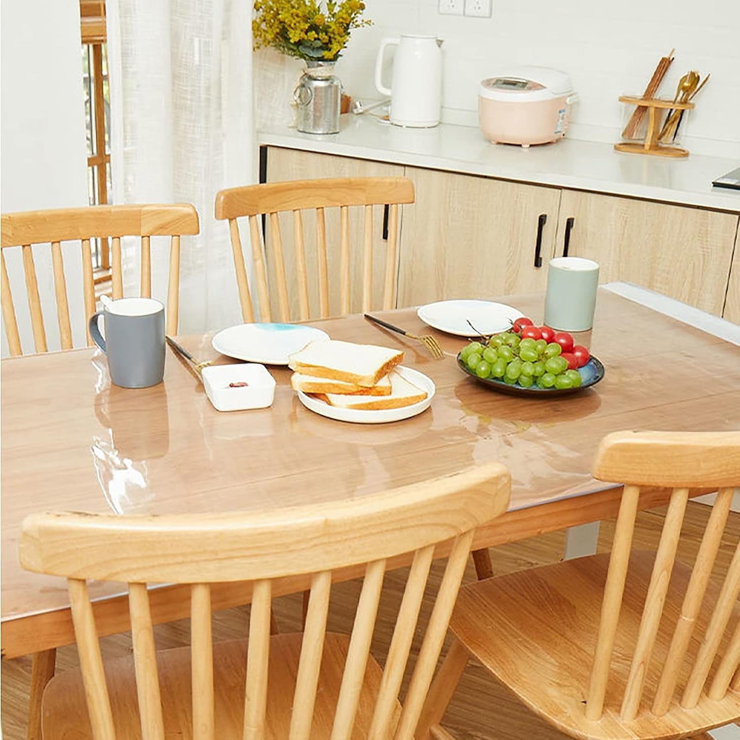 Protège-table En PVC / Nappe De Protection Transparente Sur Mesure (disponible En 60x110 Cm) - Maison