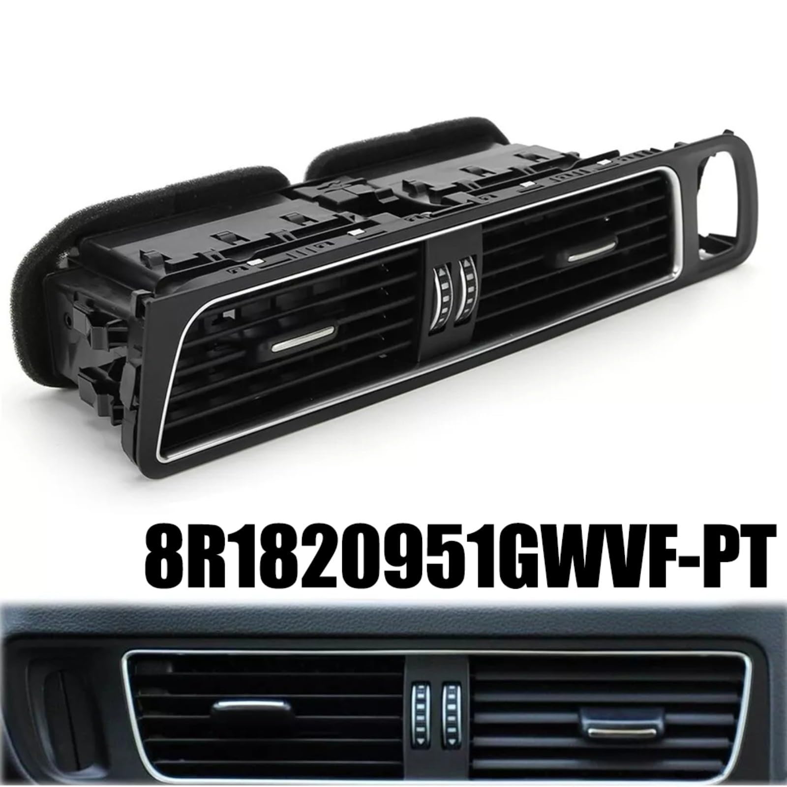 Cubierta de rejilla de ventilación central para salpicadero delantero, para Q5 2009-2018 vehículos de conducción a la izquierda, protección decorativa interior del coche