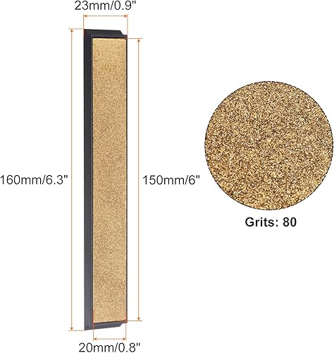 Miniatura 7 de uxcell Piedra de afilar de diamante, 6 x 0.8 pulgadas (5.906 in x 0.787 in) 2000 granos de titanio recubierto de titanio afilador herramienta de mano