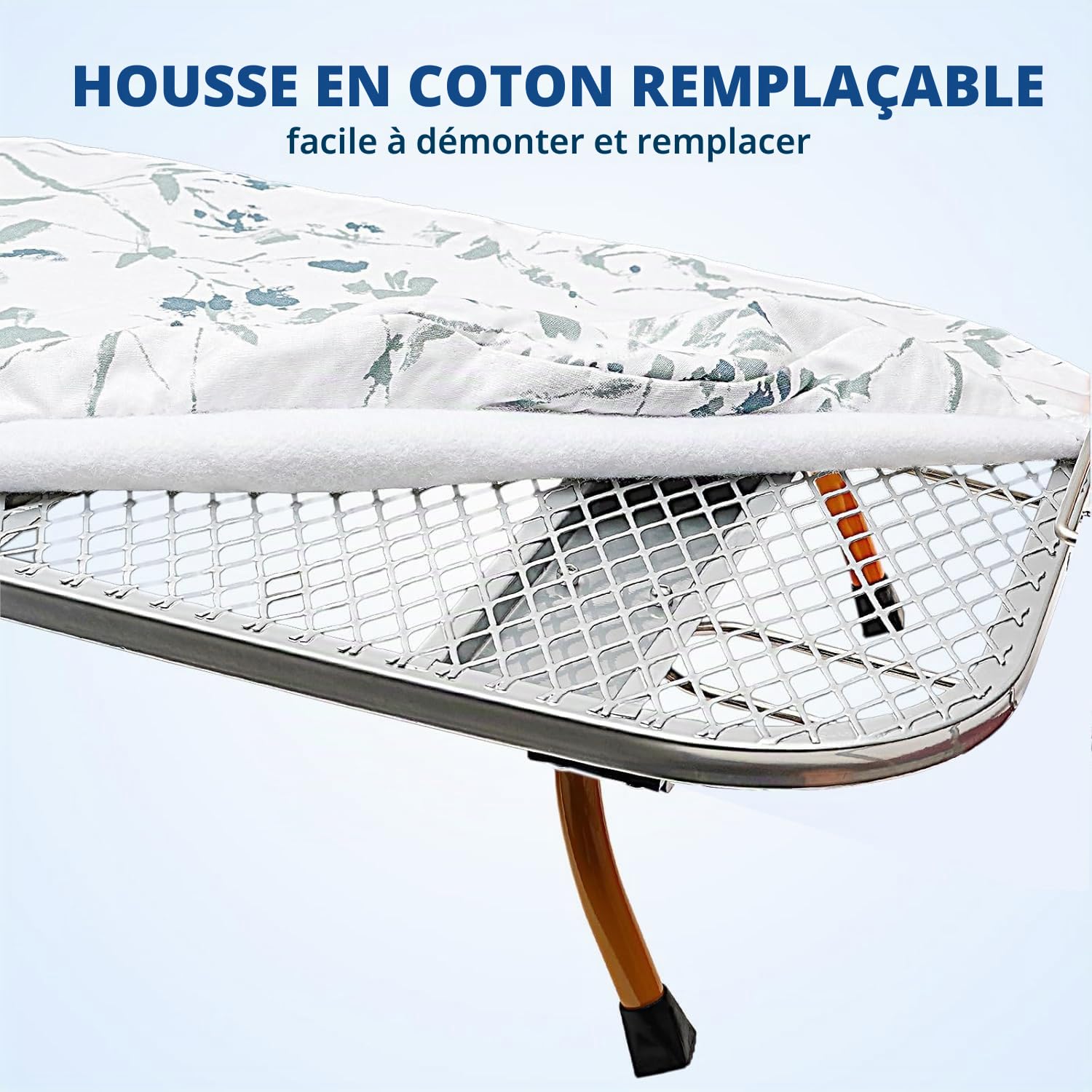 NEWFUN Table a Repasser Pliable, Planche a Repasser Pliable, Table à Repasser Pliable, Pieds de Table Pliables pour Un Gain de Place, Planche à Repasser Compacte avec Support de Table, Gris,89x33cm