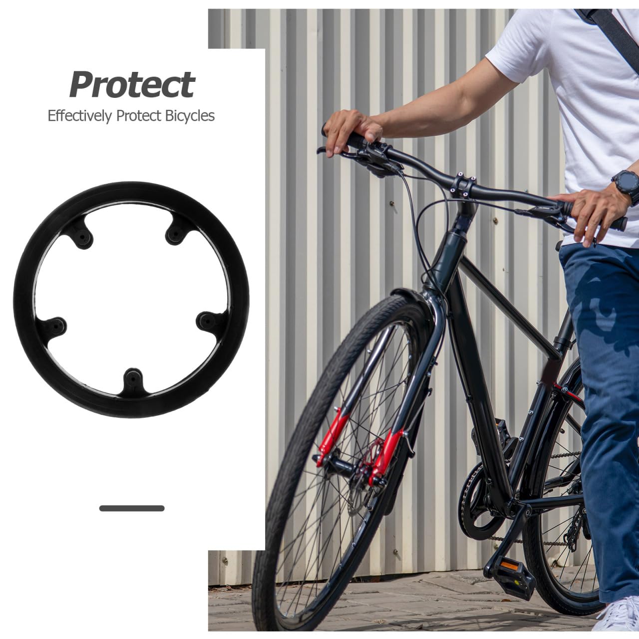 Protection De Manivelles De Pédalier En Caoutchouc Rouge - Accessoire