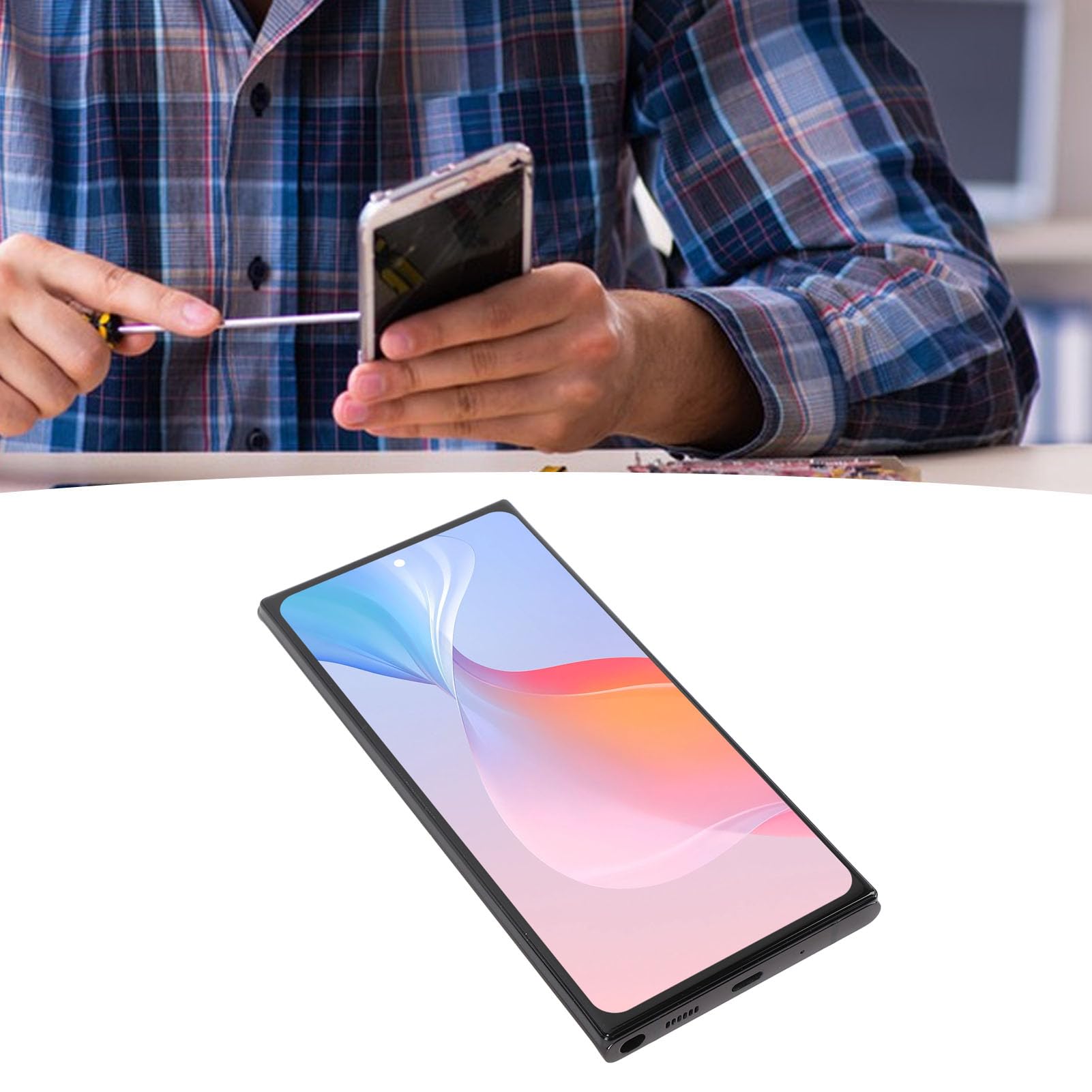 Jiawu Note20 Ultra Profesjonalny Zestaw Wyświetlacza z Ekranem Dotykowym LCD, Ułatwiający instalację i Użytkowanie, Idealny do Wymiany Ekranu, Zestaw Naprawczy do Telefonu z Ekranem Dotykowym