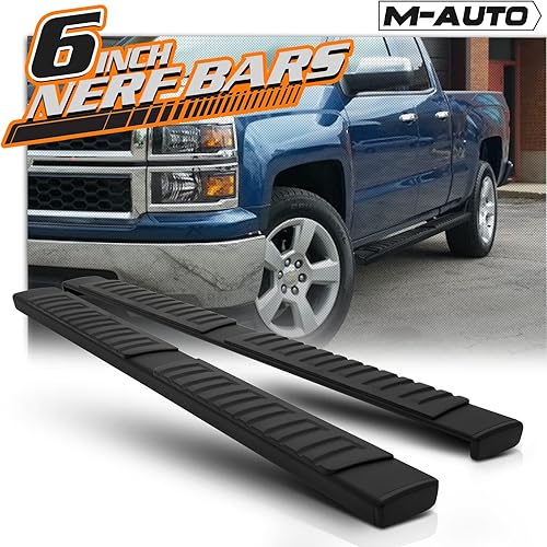 Miniatura 10 de M-AUTO Estribos laterales de repuesto de 6 pulgadas para 15, 16, 17, 18, 19, 20, 21, 22, Chevrolet Silverado GMC Canyon Extended Cab estilo fábrica,