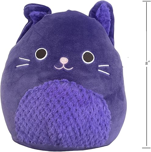 Miniatura 2 de Squishmallows Zazzie The Cat - Peluche Kellytoy con licencia oficial de 8 pulgadas, juguete de peluche coleccionable suave y esponjoso de Halloween,