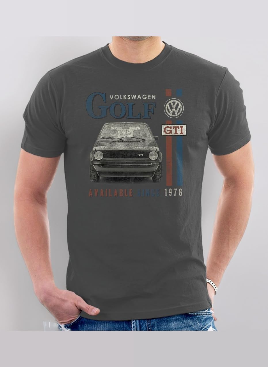 Volkswagen Golf GTI Racing Distressed Men's T-Shirt