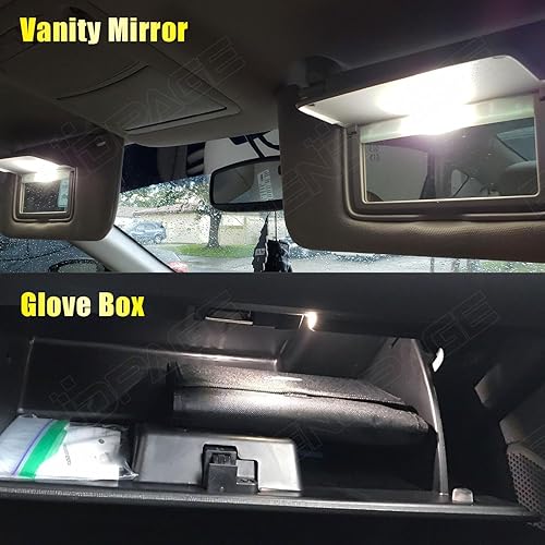 Miniatura 4 de Renegade - Kit de 9 luces LED para interiores para Jeep Renegade 2015 2016 2017 2018 2019 2020 2021 2022 2023 blanco 6000K mapa interior cúpula