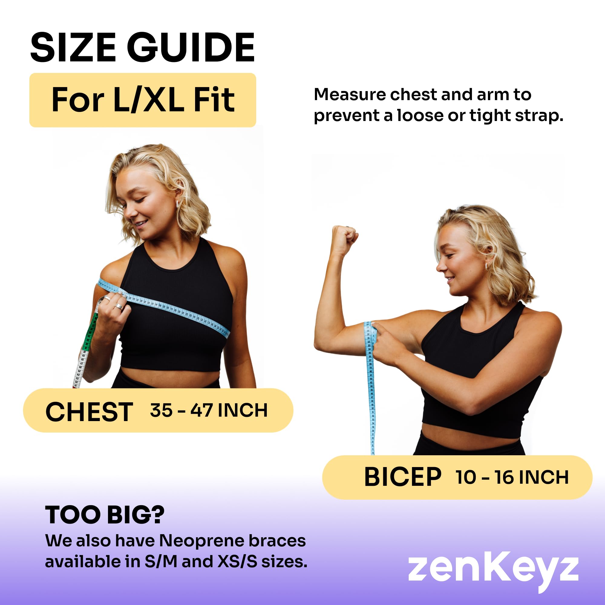ZENKEYZ Soporte de hombro para hombres y mujeres, inmovilizador de hombro para puño rotador rasgado, tendinitis, luxación, dolor, manga de compresión de hombro de neopreno (gris, L/XL)