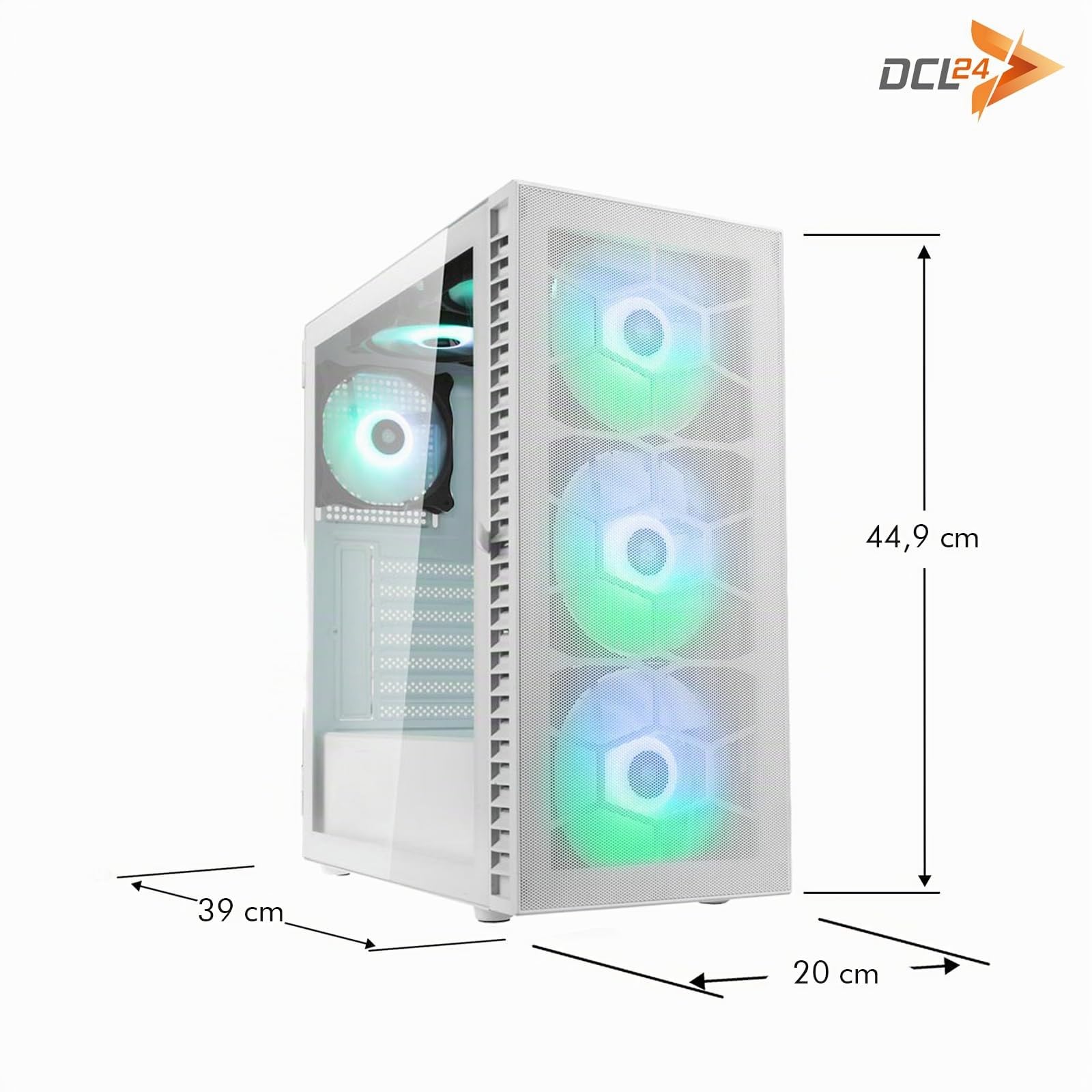 dcl24.de Gaming PC AMD Ryzen 3 3200G, AMD Radeon Grafik Vega - 500GB SSD, 16GB Gamer PC mit 4x4.0 GHz, Rechner mit WLAN, Computer mit Windows 11 Pro