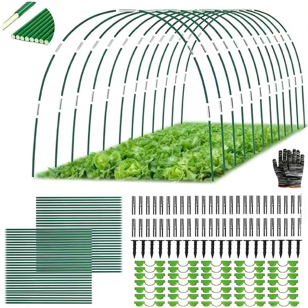 Lot de 70 Arceau pour Serre Tunnel,Cerceau pour Serre de Jardin,Arceau de Jardin,Kit De Maison De Cerceau De Jardin,Arceau pour Tunnel Serre de Jardin,Garden Arceaux pour Serre Tunnel