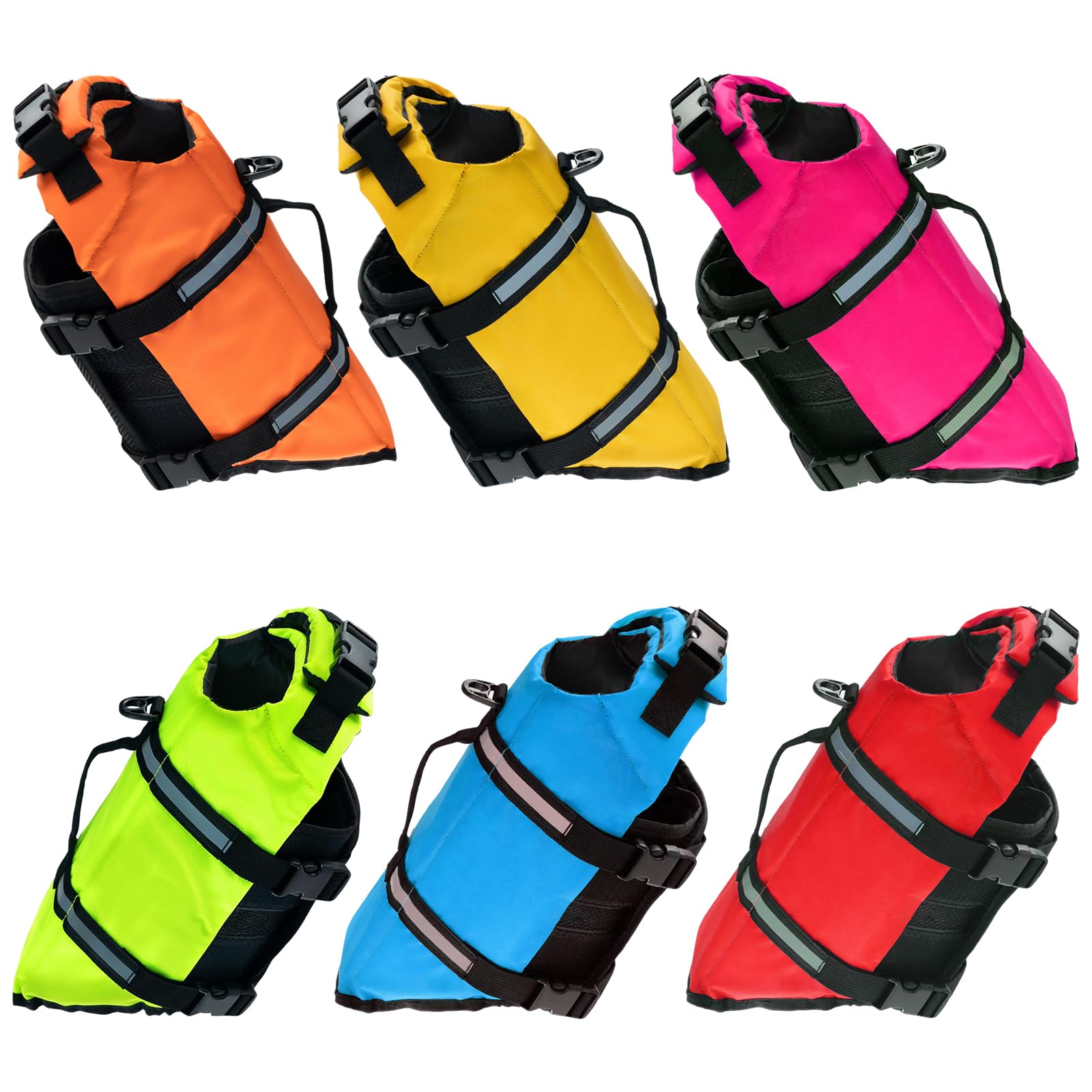 Chaleco salvavidas para perros, cómodo, ajustable, amarillo L