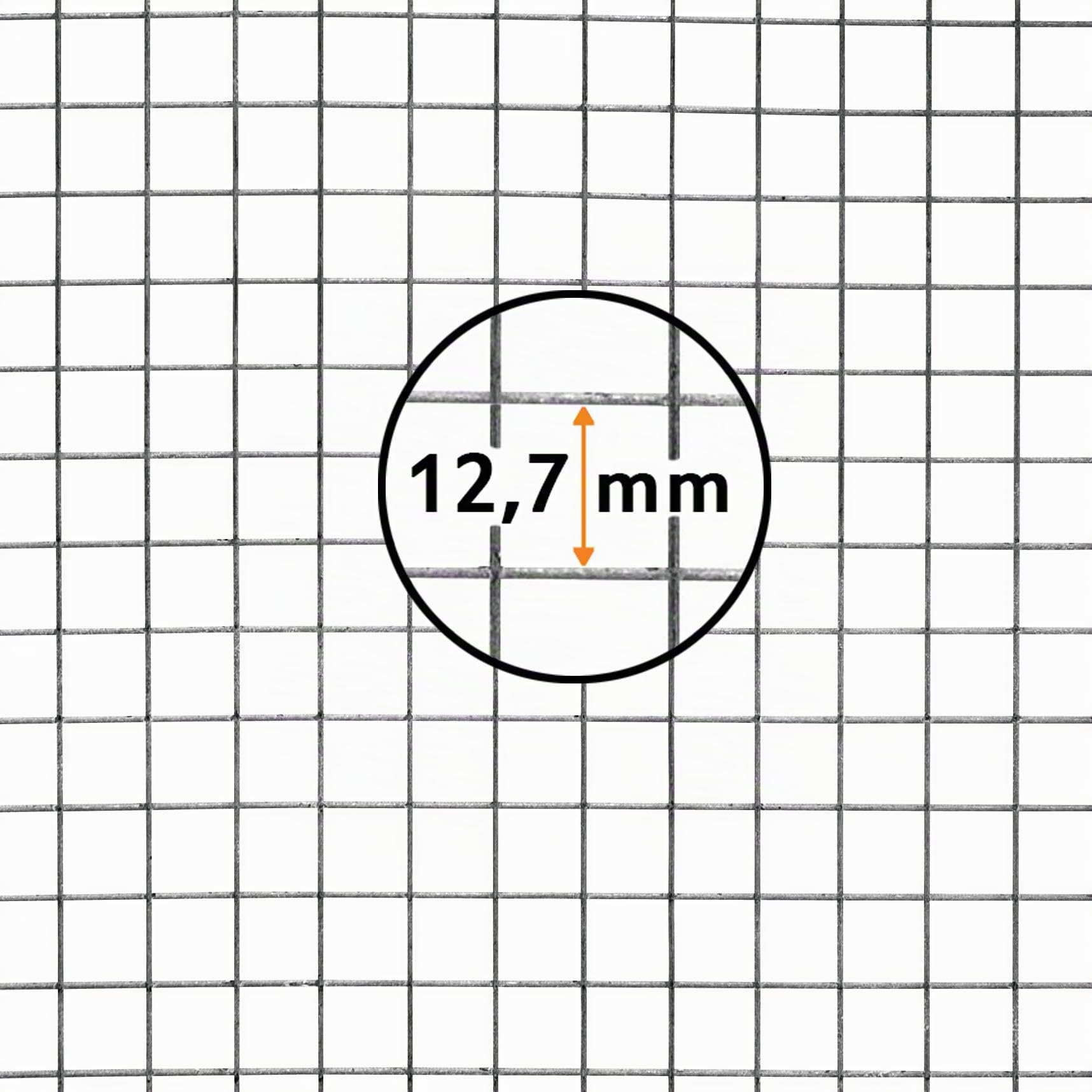 Windhager Rete metallica zincata per lepri, porcellini d'India o galline, rete metallica 2,5 x 0,5 m, larghezza maglie 12,7 mm