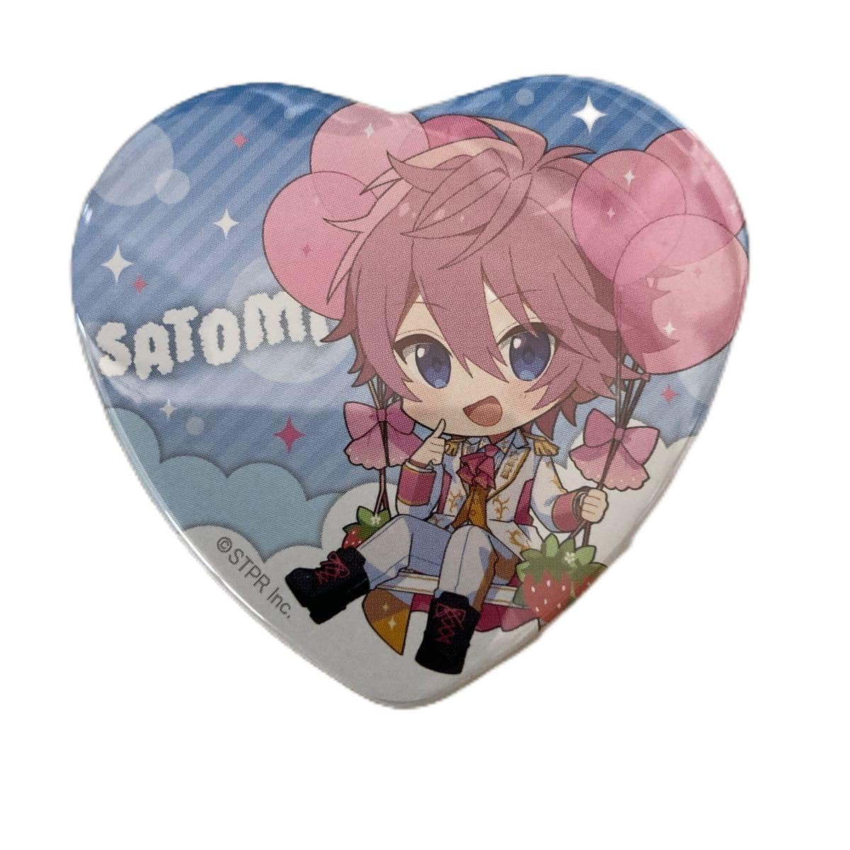 すとぷり　さとみ　ハートの缶バッチ　ハナミライ　7周年 Anniversary すとぷり さとみ ハートの缶バッチ ハナミライ 7周年