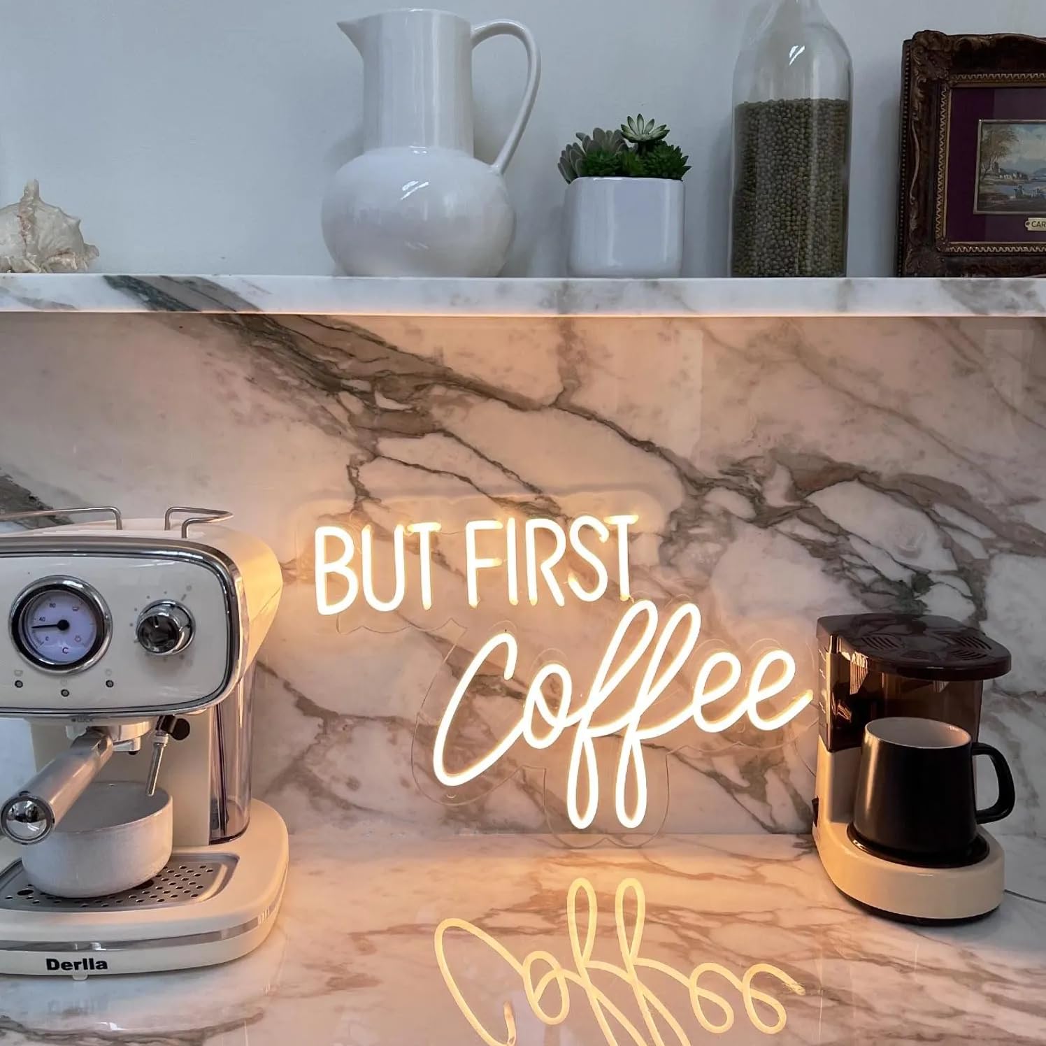 MA PRIMO Caffè Insegna Led Coffee Sign Dimmerabile per Business Bar - Neon Decorazione Della Parete Alimentato USB Luminoso
