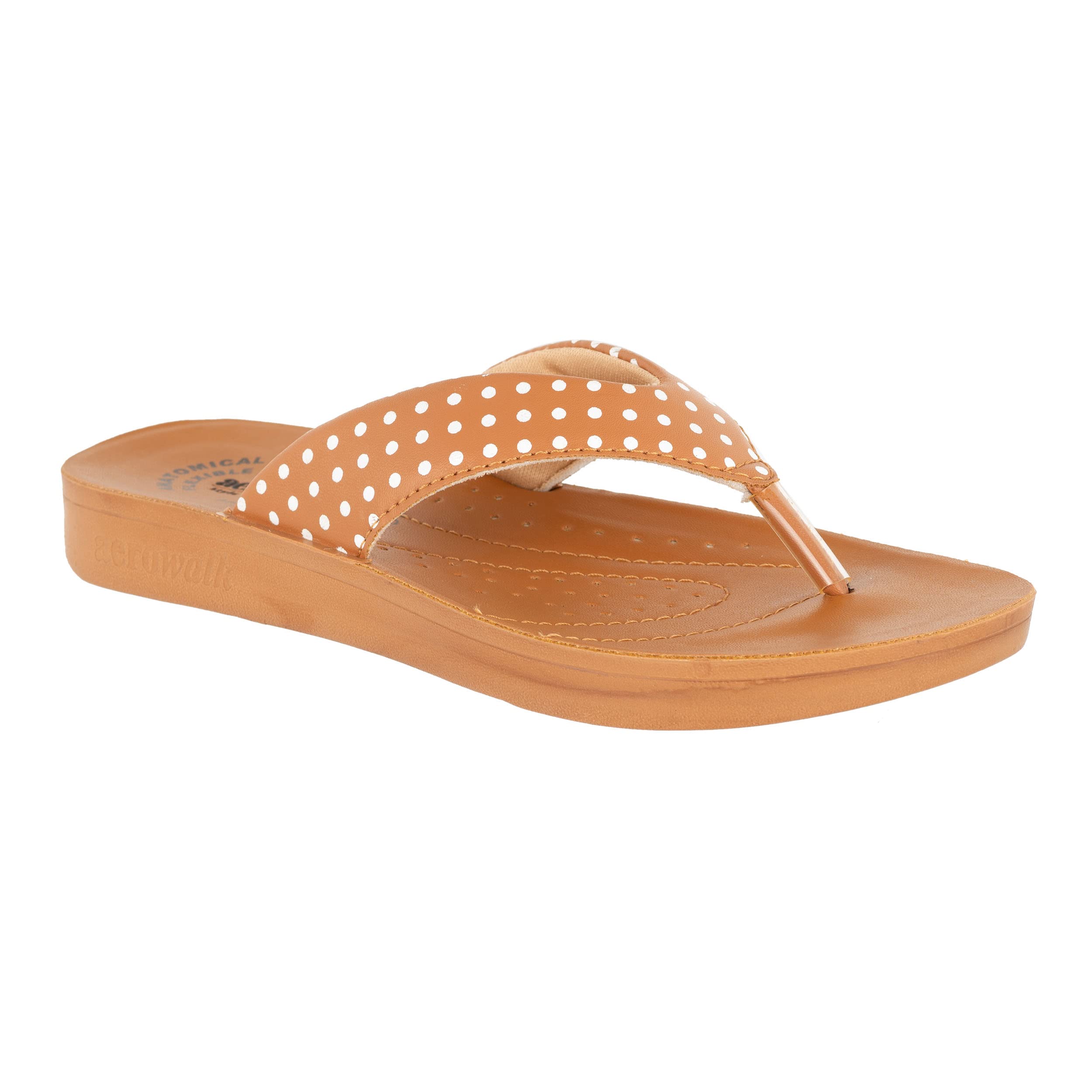 AEROWALK Stylish Fashion Sandal/Slipper for Women | Comfortable| Lightweight | Anti Skid | Casual Office Footwear (MZS4_DK.TAN_36) (B0C1KVHCW8) Amazon Price History, Amazon Price Tracker