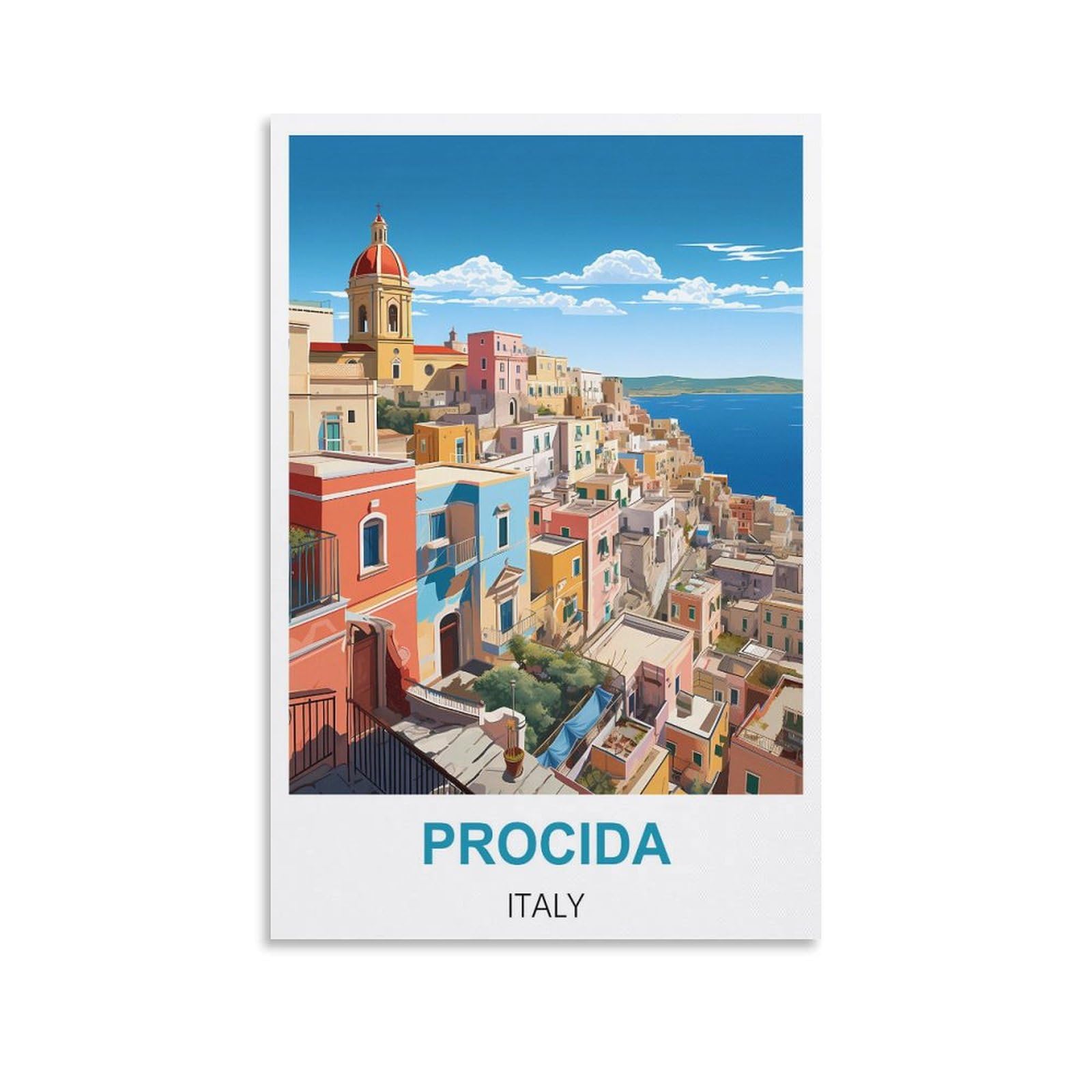 Vintage Metal Tin Signs,Procida Italy,Funny Vintage Metal Sign Plaqu Poster Wall Art Pub Bar Kitchen Garden Bathroom Home Decor 30x30cm