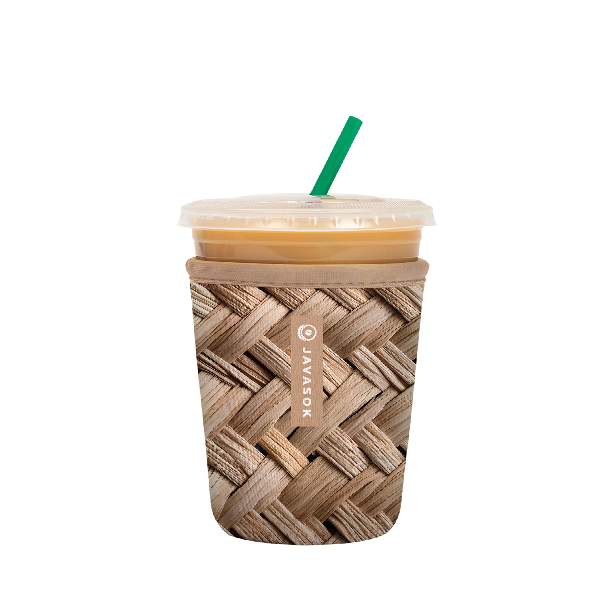 Sok It JavaSok Iced Coffee &amp; Cold Soda Insulated Neoprene Cup Sleeve (Summer in Saint-Tropez, Small: 16-20oz)