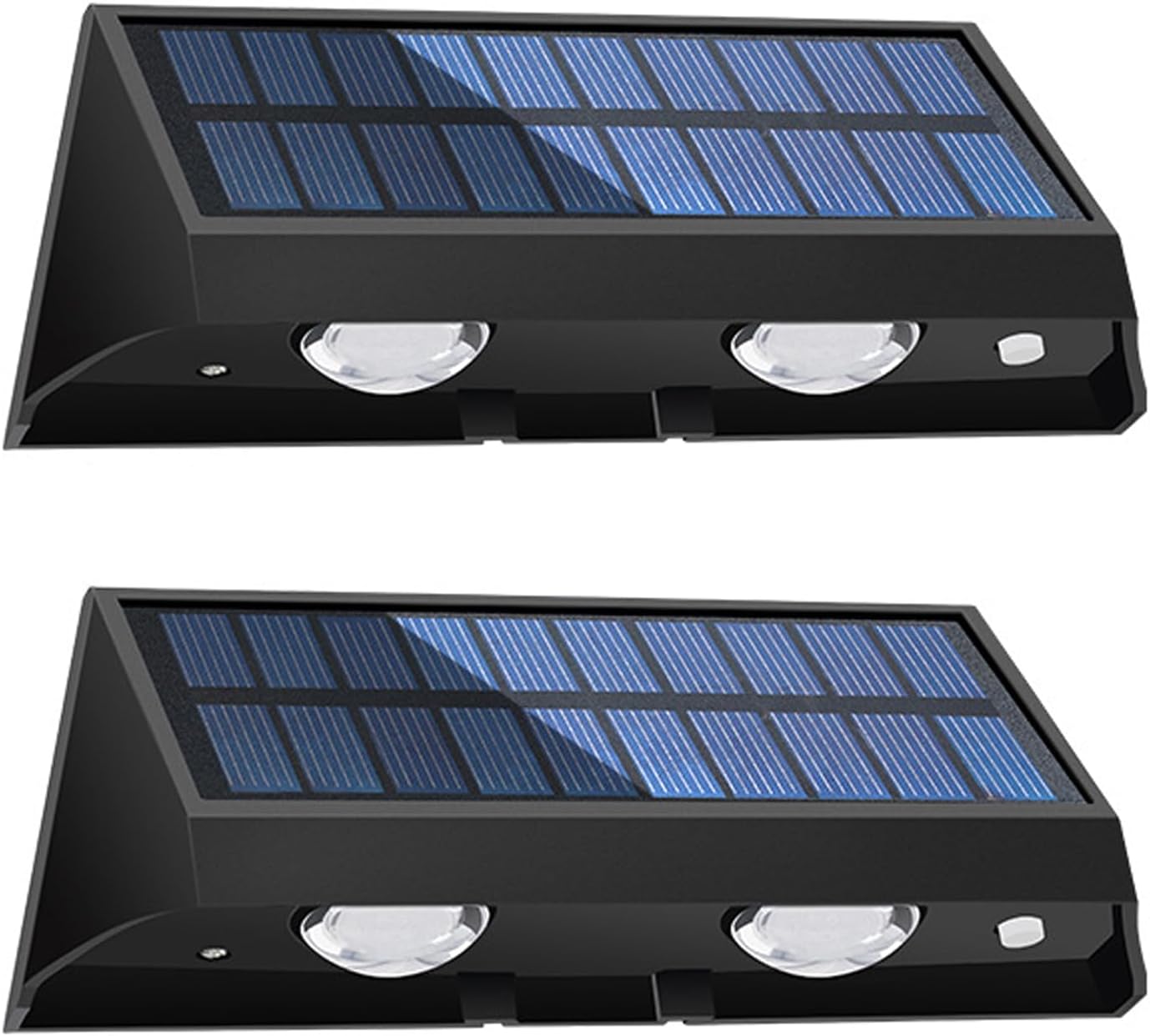 2-Pack Solar Fence Lights Outdoor, Warm White/RGB Cycle/Colorful, Waterproof LED Deck Light, Dusk to Dawn Fence Lights Solar for Wall, Railing, Step, Patio, Pool, Backyard, Outside