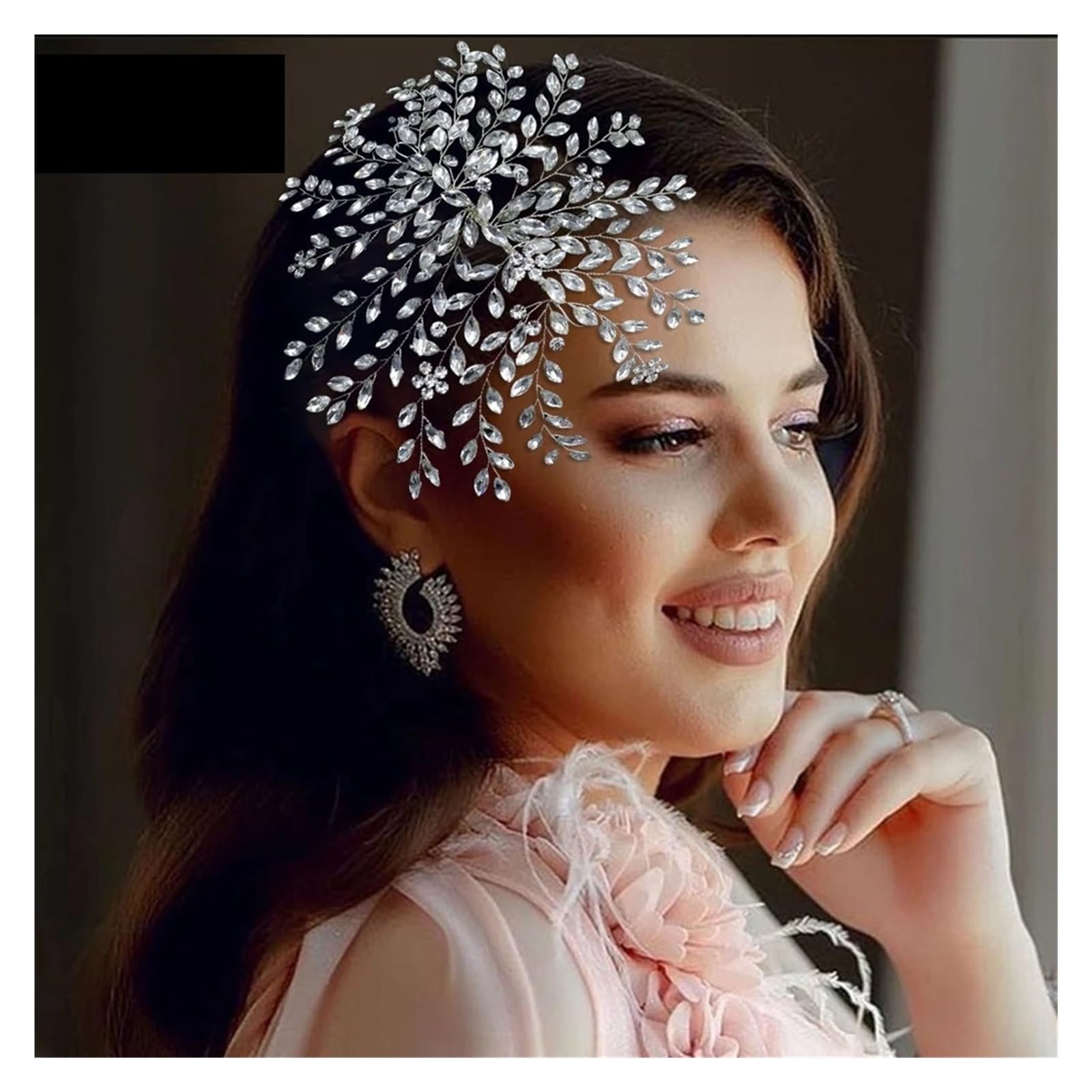 Fasce per capelli da sposa in argento Shinny Fasce per capelli Tiaras fatti a mano accessori per capelli da sposa gioielli testa copricapo da sposa