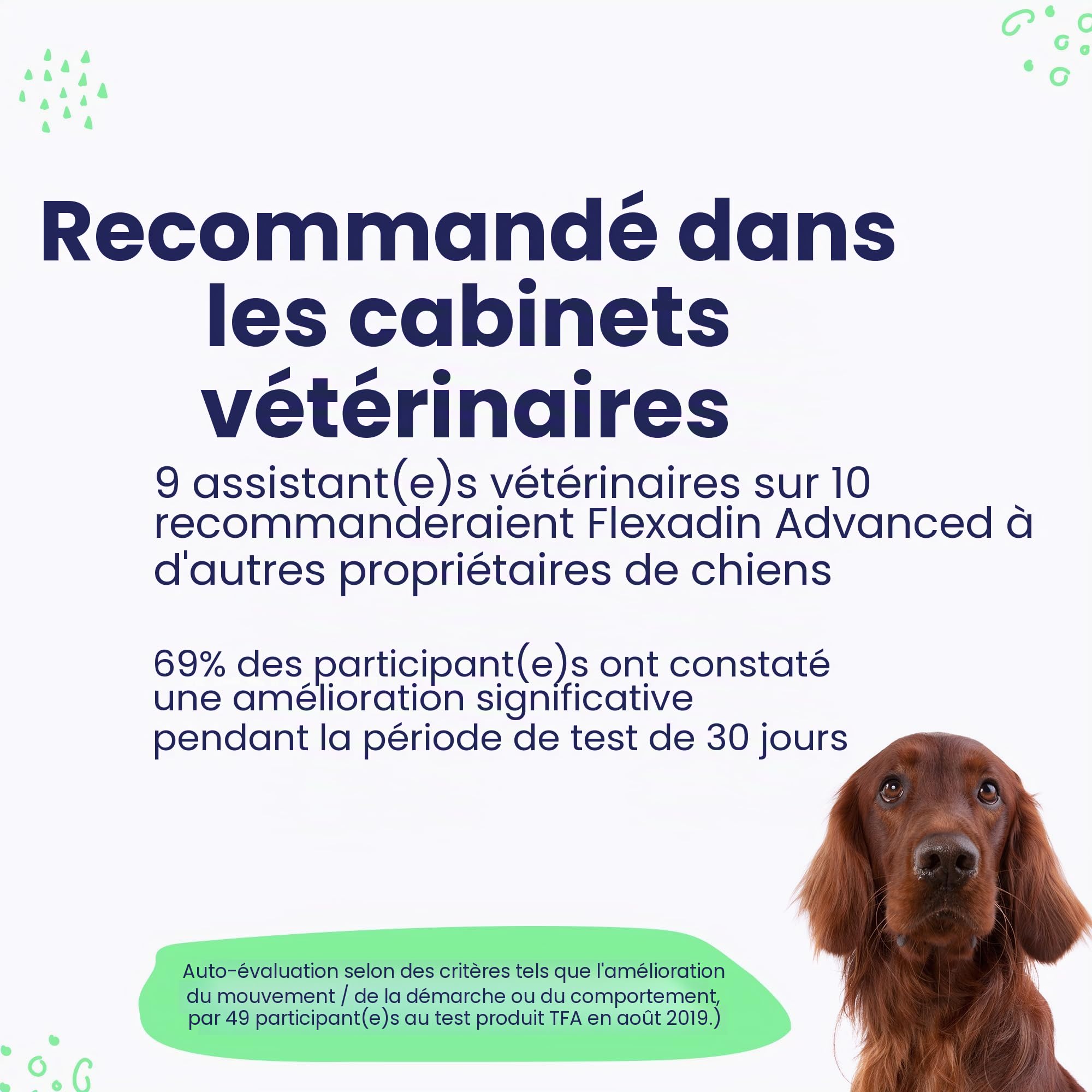 FLEXADIN Advanced® Chien | Pour la santé des articulations | Collagène non dénaturé de type II & Boswellia – 60 friandises articulaires