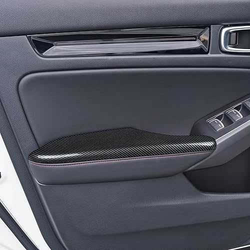 Miniatura 214 de Car Central Armrest Box Cover Decals for 2022 2023 2024 2025 Honda Civic 11th Gen Accessories ABS Carbon Fiber Interior Stickers