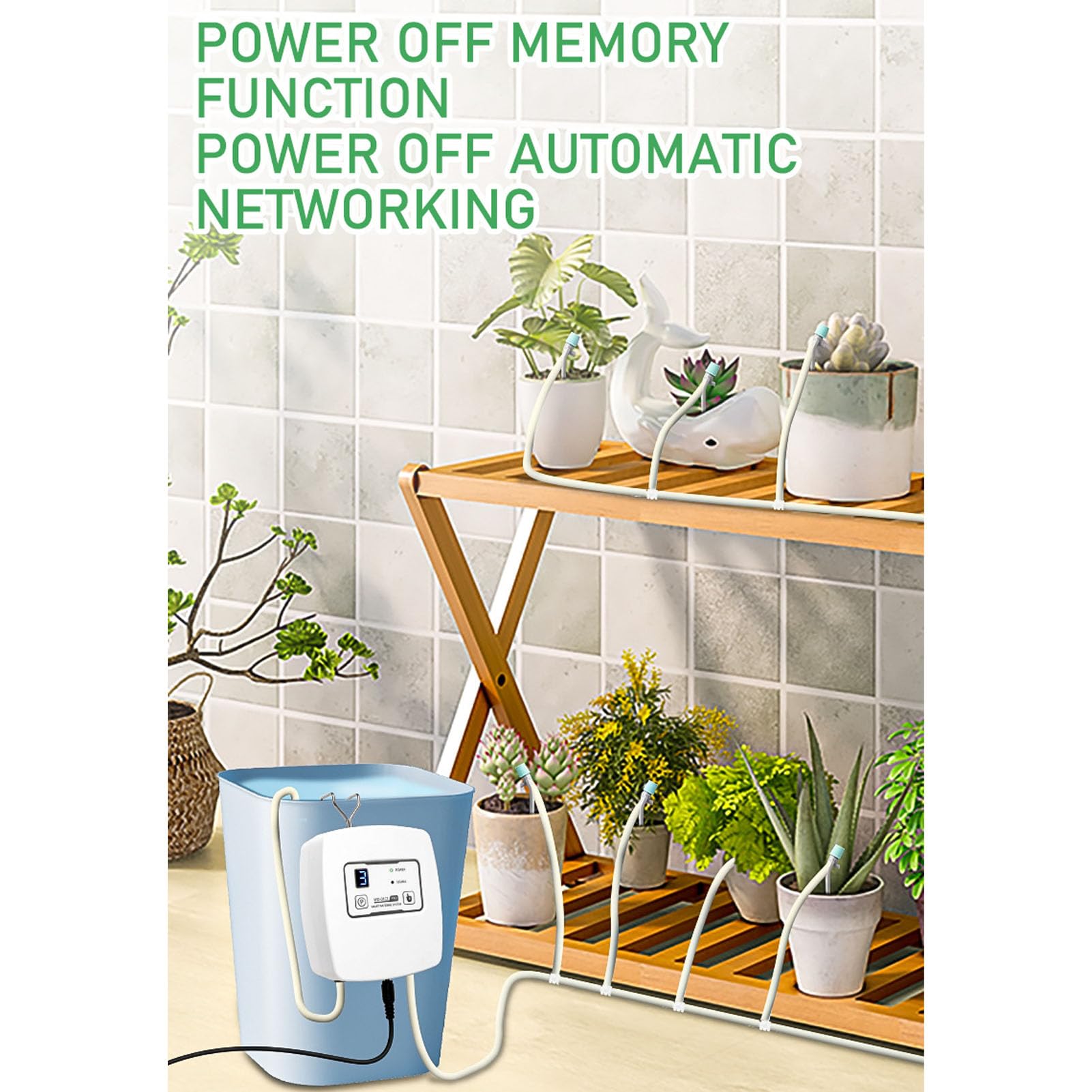 Automatyczny System Nawadniania, System Nawadniania Kropelkowego DC12V, Regulowany System Nawadniania Roślin Domowych z Timerem do Użytku w Pomieszczeniach, Szklarni (wtyczka UE)