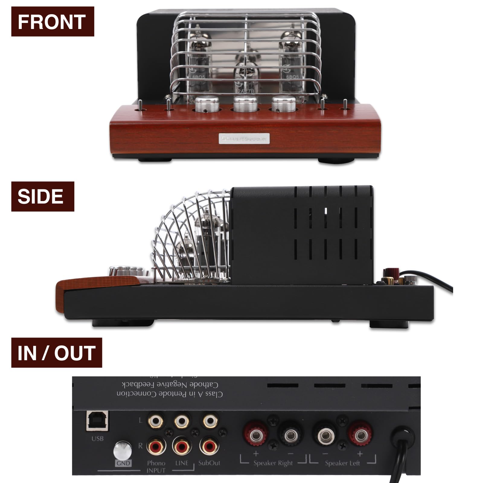 Amazon.co.jp: SOUNDWARRIOR 日本製 USB DAC 内蔵 真空管アンプ | SWL 