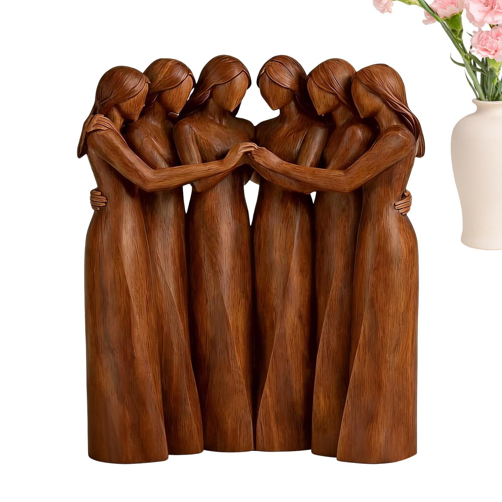 Figurine de sœurs peinte à la main | Le cadeau d'amitié parfait pour étagère