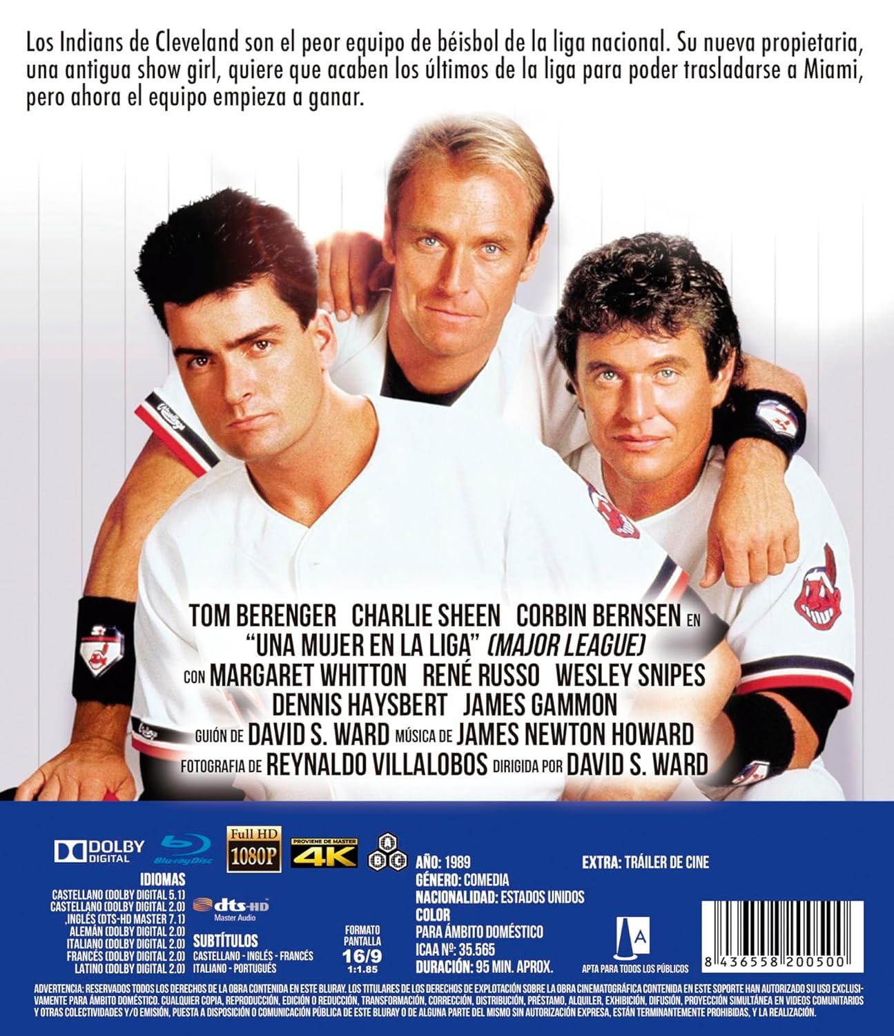 Les Indians / Ligue majeure / Major League (1989) Blu Ray Remastered Master 4k avec audio francais
