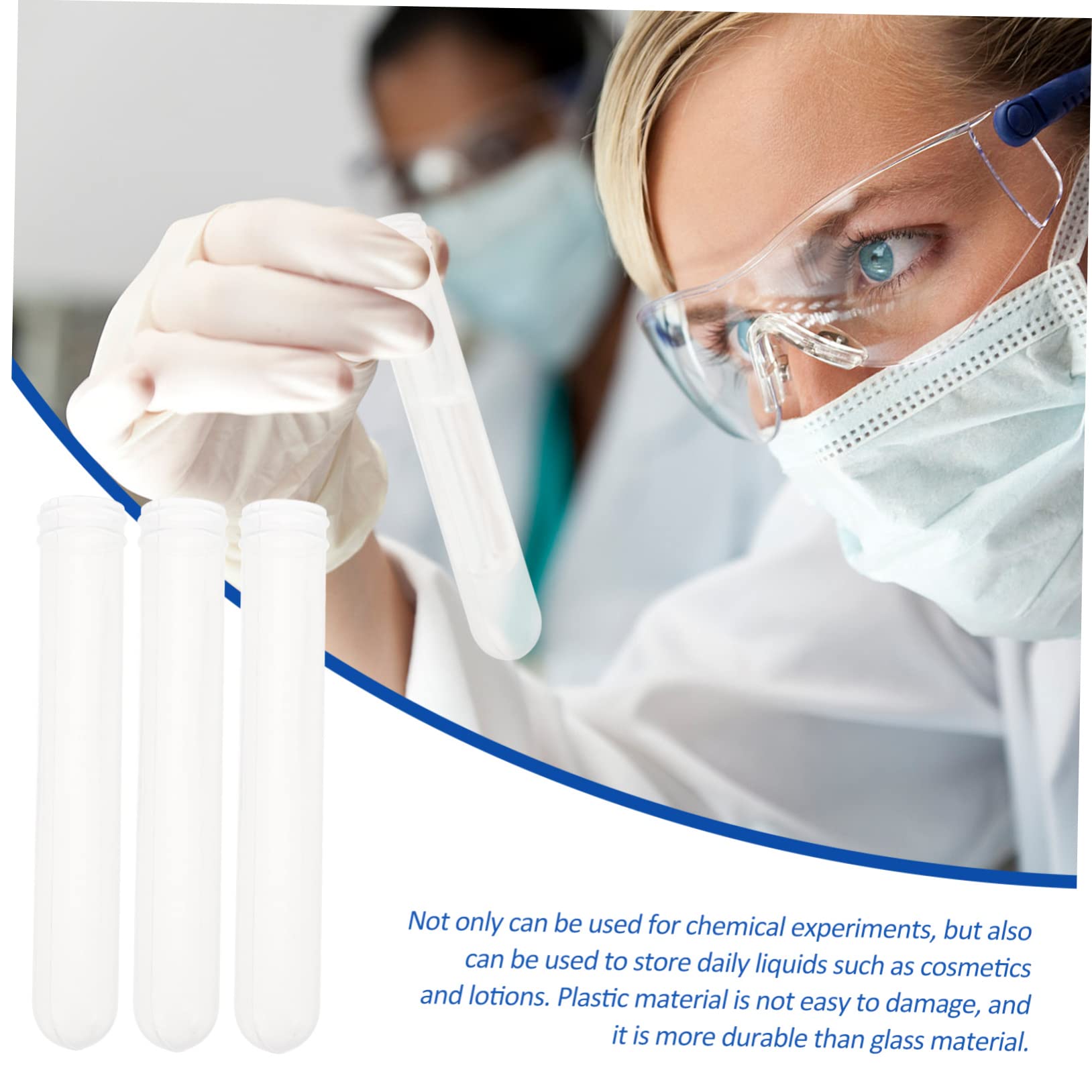 OUNONA 500pcs Plastic Test Tube Laboratory Test Tubes Test Tube Holder Chemistry Test Tubes Sample Tubes Container Chemical Experiment Test Tube Test Tube Stand Borosilicate Cylinders Kit