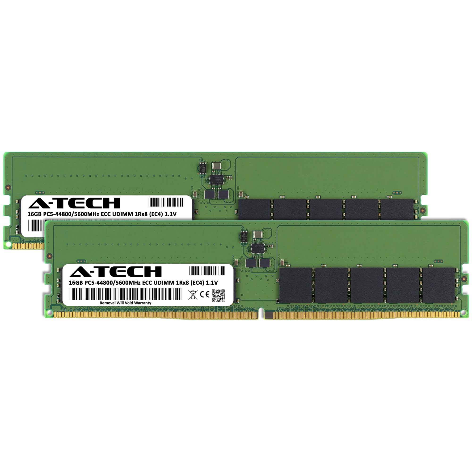 A-Tech 32GB Kit (2x16GB) DDR5 5600MHz PC5-44800 ECC UDIMM 1Rx8