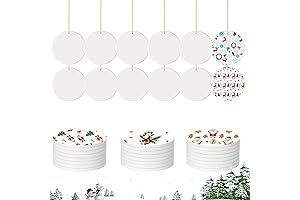 30PCS Sublimation Ceramic Ornament Kit (Blank Double-Sided 3" Round Blanks Bulk)