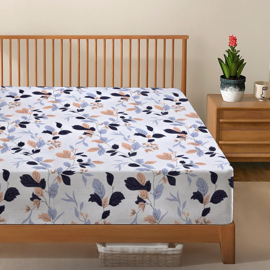 EverSoft Bedding 1PCS Floral Fitted Sheet Small Double Size Extra Deep 35cm Pocket 4ft Soft Breathable Printed Mattress Cover, Wrinkle-Free Hotel Quality Bedsheets โ image 1
