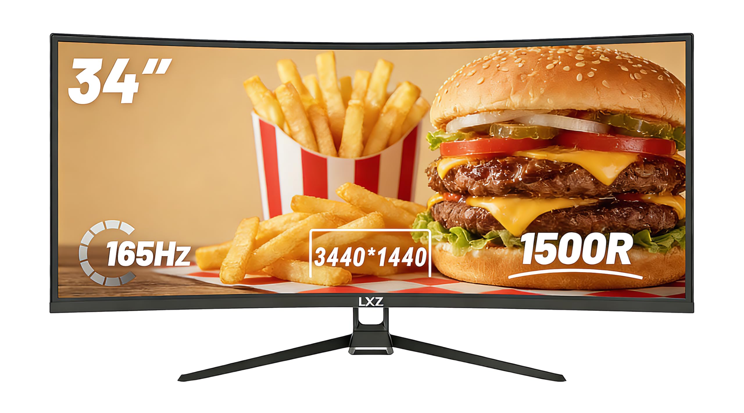 bigzon Amazon.com: LXZ 34 Inch Curved Gaming Monitor UWQHD 3440x1440